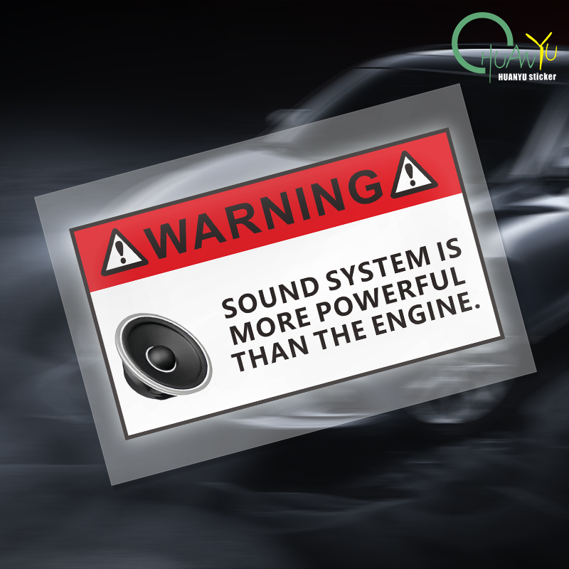Motorcycle Gear Pattern - for Funny Sound System Warning Sticker