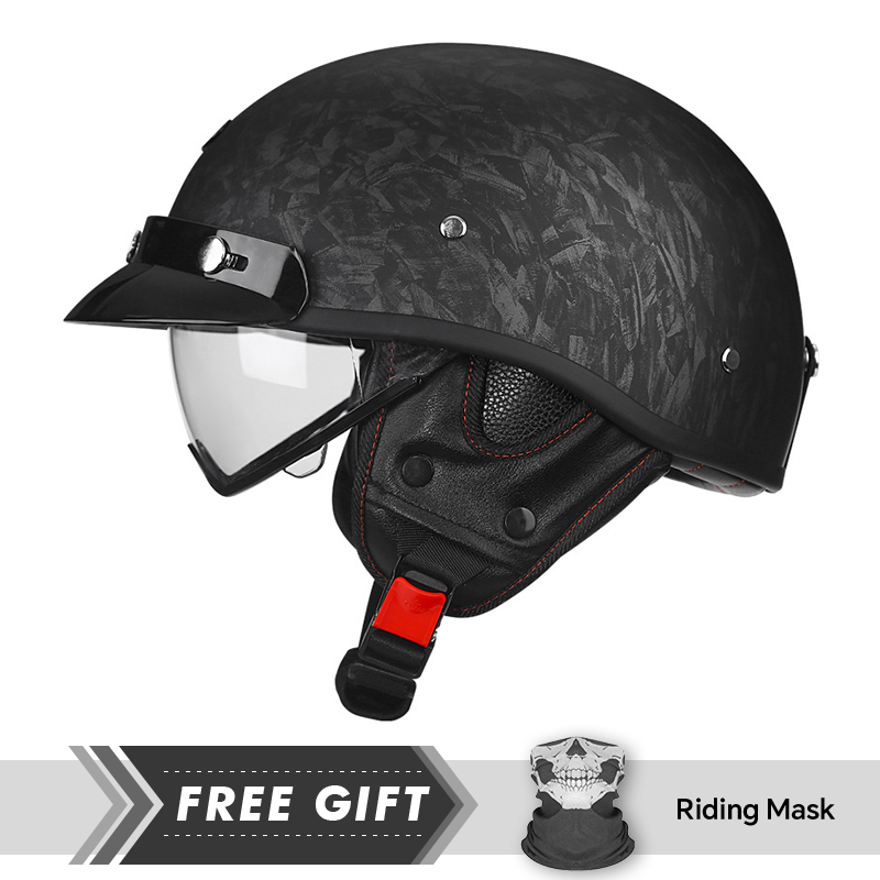 Retro Half Face Motorcycle Hel - Motorcycle Gear In Store review and price
