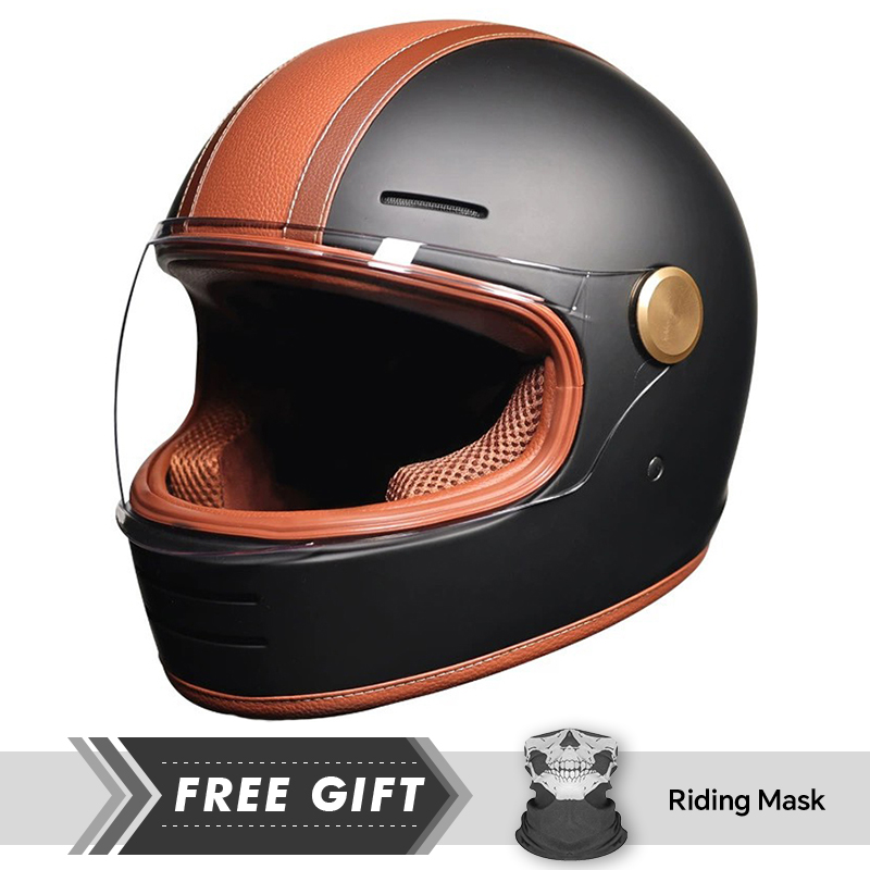 DOT Approved Retro Leather Ful - Motorcycle Gear In Store review and price