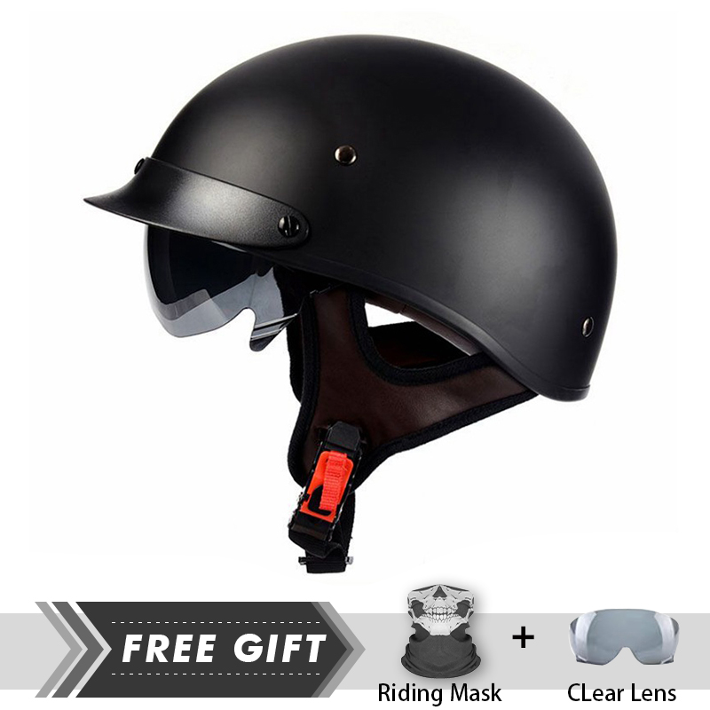 Men Women Half Face Helmet ABS - Motorcycle Gear In Store review and price
