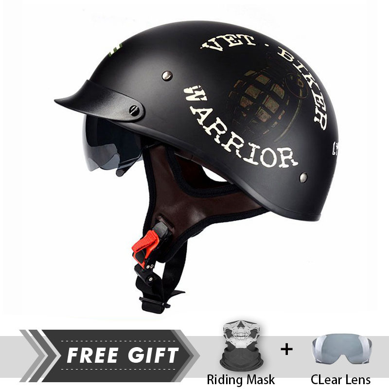 Men Women Half Face Helmet ABS - Motorcycle Gear In Store review and price