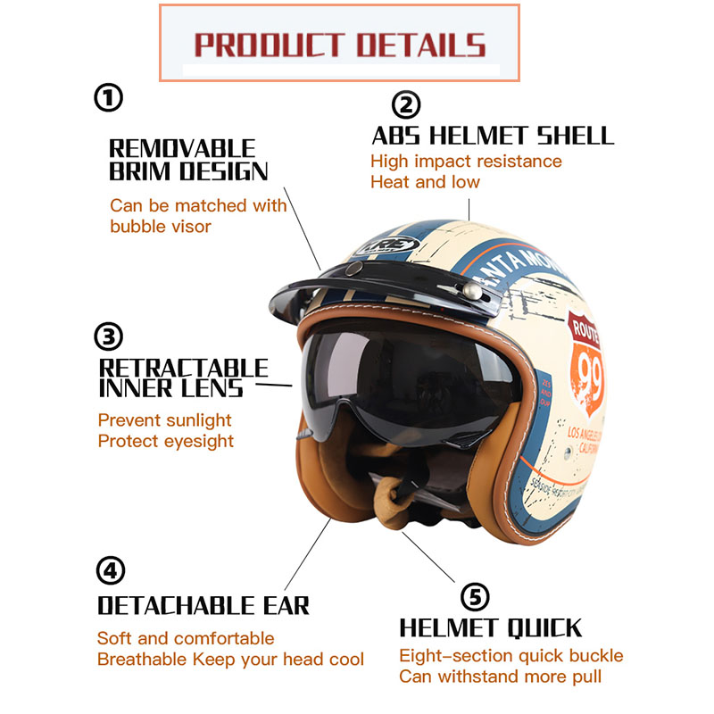 SOMAN Open Face Motorcycle Hel - Motorcycle Gear In Store review and price